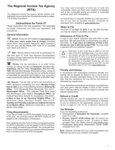 2013 RITA Form 37 - Village Of Bremen