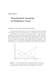 Neoclassical Analysis of Pollution Costs