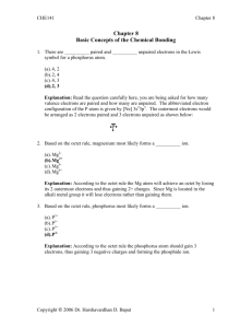 Chapter 8 Basic Concepts of the Chemical Bonding