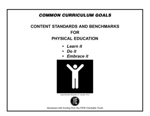 Common Curriculum Goals, Content Standards