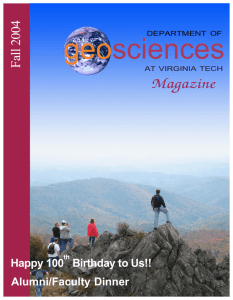 Geoscience Magazine Fall 2004