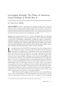 Leveraging Strength: The Pillars of American Grand Strategy in