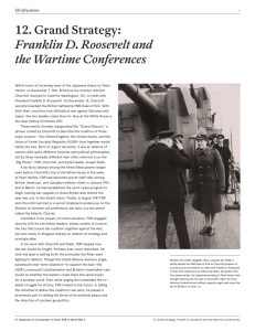 12. Grand Strategy: Franklin D. Roosevelt and