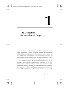 The Collection As Investment Property