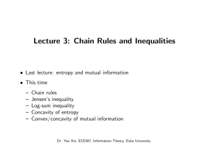 Lecture 3: Chain Rules and Inequalities