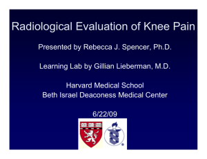 Radiological Evaluation of Knee Pain