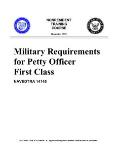 Military Requirements for Petty Officer First Class