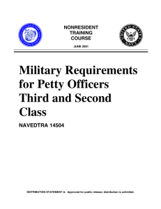 Military Requirements for Petty Officers Third and