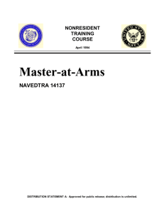 US Navy course Master at Arms NAVEDTRA
