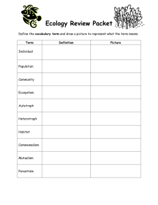 Ecology Review Packet - Madeira City Schools