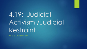 4.19: Judicial Activism /Judicial Restraint