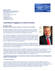 Contributory Negligence in North Carolina