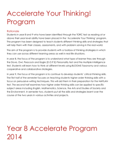 Accelerate your thinking program overview