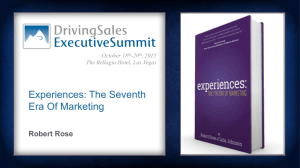 Experiences: The Seventh Era Of Marketing