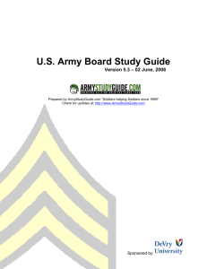 US Army Board Study Guide