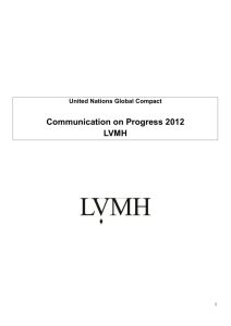 Communication on Progress 2012 LVMH