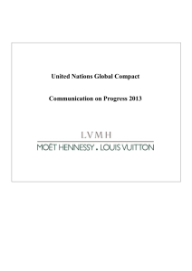 LVMH COP 2013 - United Nations Global Compact