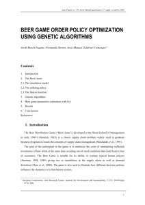 beer game order policy optimization using genetic algorithms