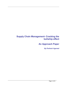 Supply Chain Management, Cracking the Bullwhip