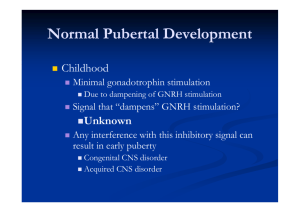 Normal Pubertal Development