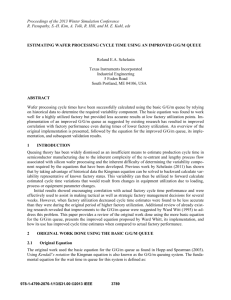 estimating wafer processing cycle time using an improved g/g/m