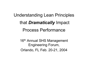 Understanding Lean Principles that Dramatically Impact Process