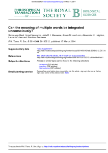 Can the meaning of multiple words be integrated - INSERM