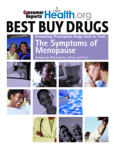 Menopause drugs compared - Consumer Reports Online