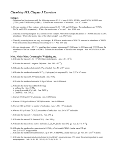 Chemistry 105, Chapter 3 Exercises