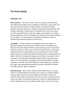 Great Gatsby notes - Our Ladys High School