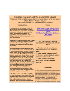 Interstate Taxation and the Commerce Clause