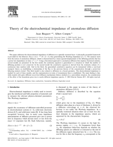 Theory of the electrochemical impedance of anomalous diffusion