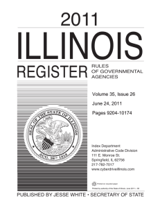 Illinois Register Cover 2011:Layout 1