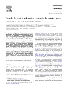 Empathy for positive and negative emotions in the gustatory cortex