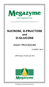 SUCROSE, D-FRUCTOSE and D-GLUCOSE