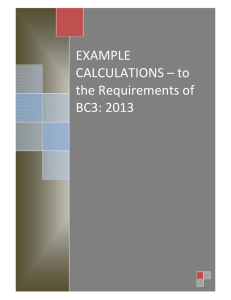 EXAMPLE CALCULATIONS – to the Requirements of BC3