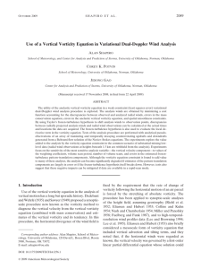 Use of a Vertical Vorticity Equation in Variational Dual
