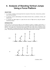 4. Analysis of Standing Vertical Jumps Using a Force Platform