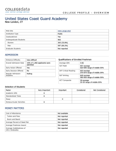 United States Coast Guard Academy College Profile