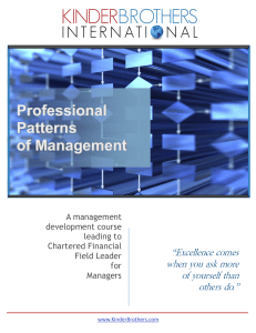 Professional Patterns of Management