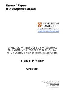 PDF - Changing Patterns of Human Resource Management in