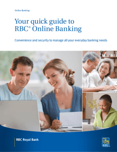 Your quick guide to RBC® Online Banking