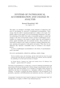 systems of pathological accommodation and change in analysis