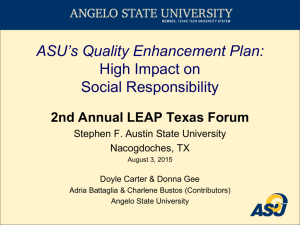 ASU's Quality Enhancement Plan