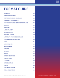 format guide - FBLA-PBL