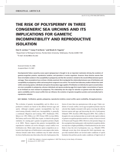 the risk of polyspermy in three congeneric sea