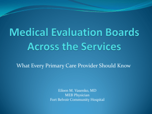 Medical Evaluation Boards Across the Services