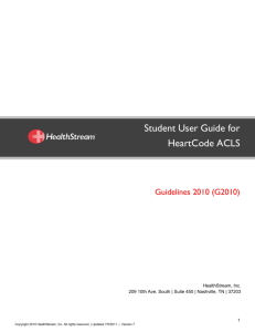 Student User Guide for HeartCode ACLS