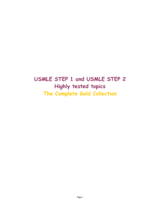USMLE STEP 1 and USMLE STEP 2 Highly tested topics