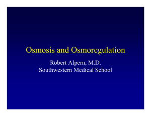 Osmosis and Osmoregulation - UT Southwestern Medical Center at